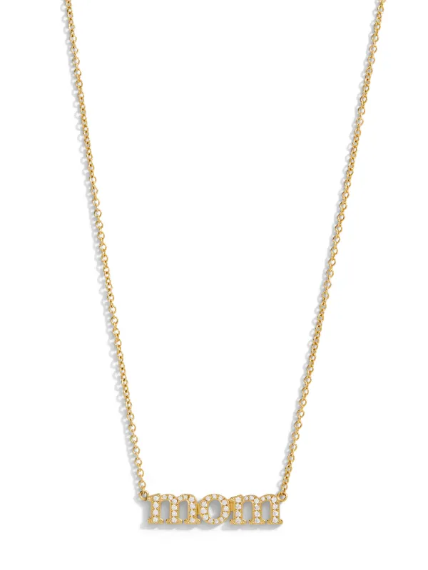 Diamond Mom Yellow Gold Necklace sold by YLANG23