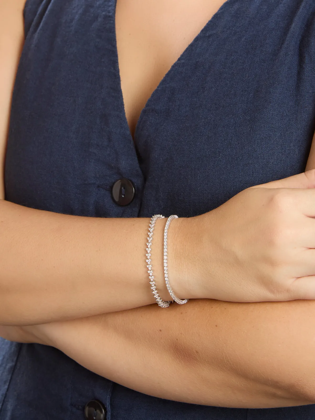 Diamond White Gold Tennis Bracelet sold by YLANG23 product image thumbnail 2