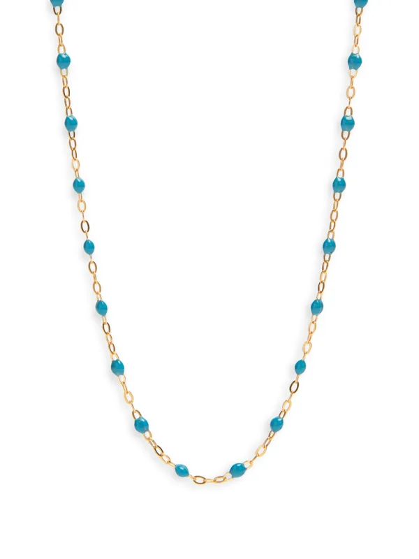 Classic Gigi Jeans Resin Yellow Gold Necklace sold by YLANG23