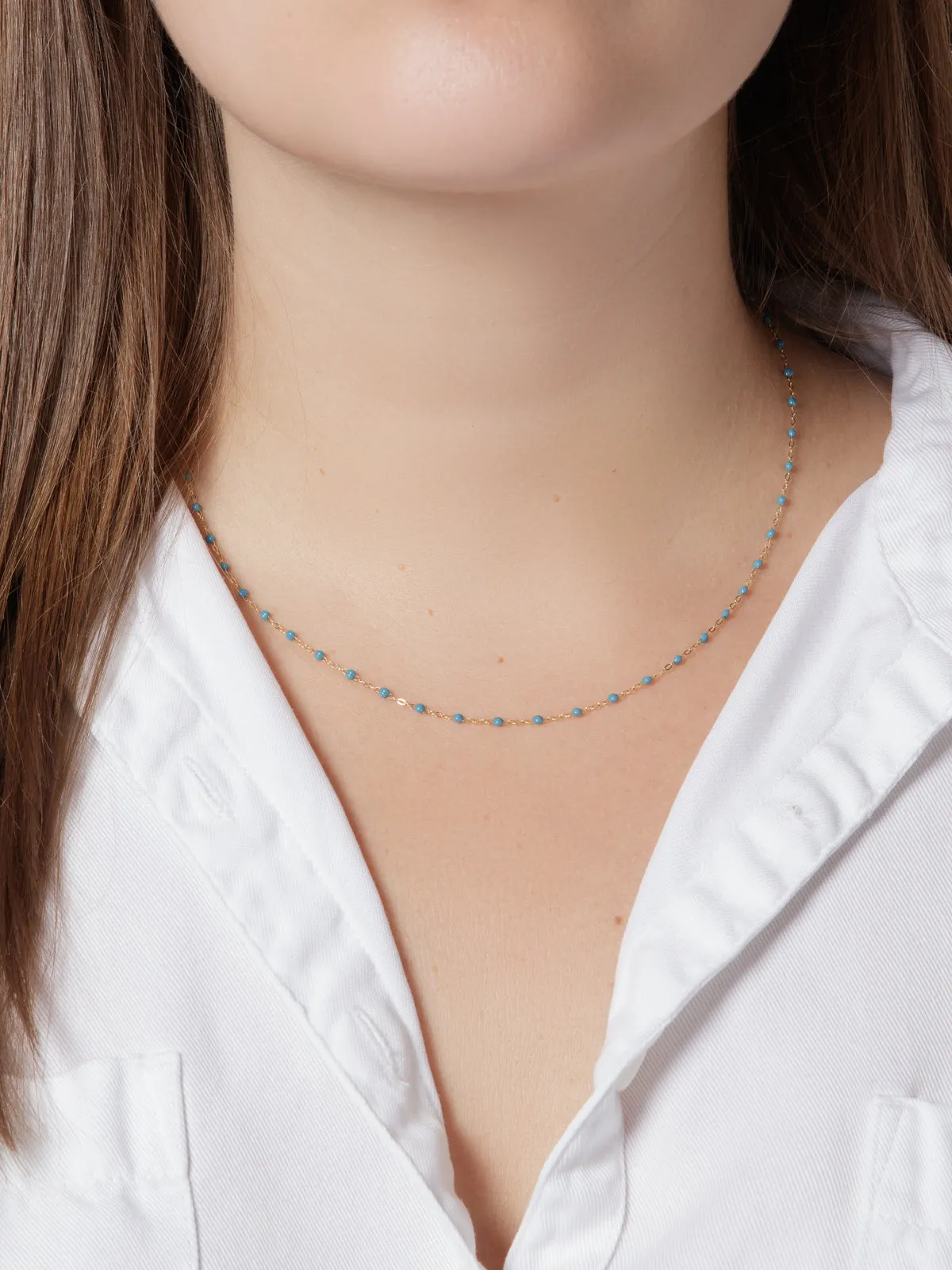 Classic Gigi Jeans Resin Yellow Gold Necklace sold by YLANG23 product image thumbnail 2