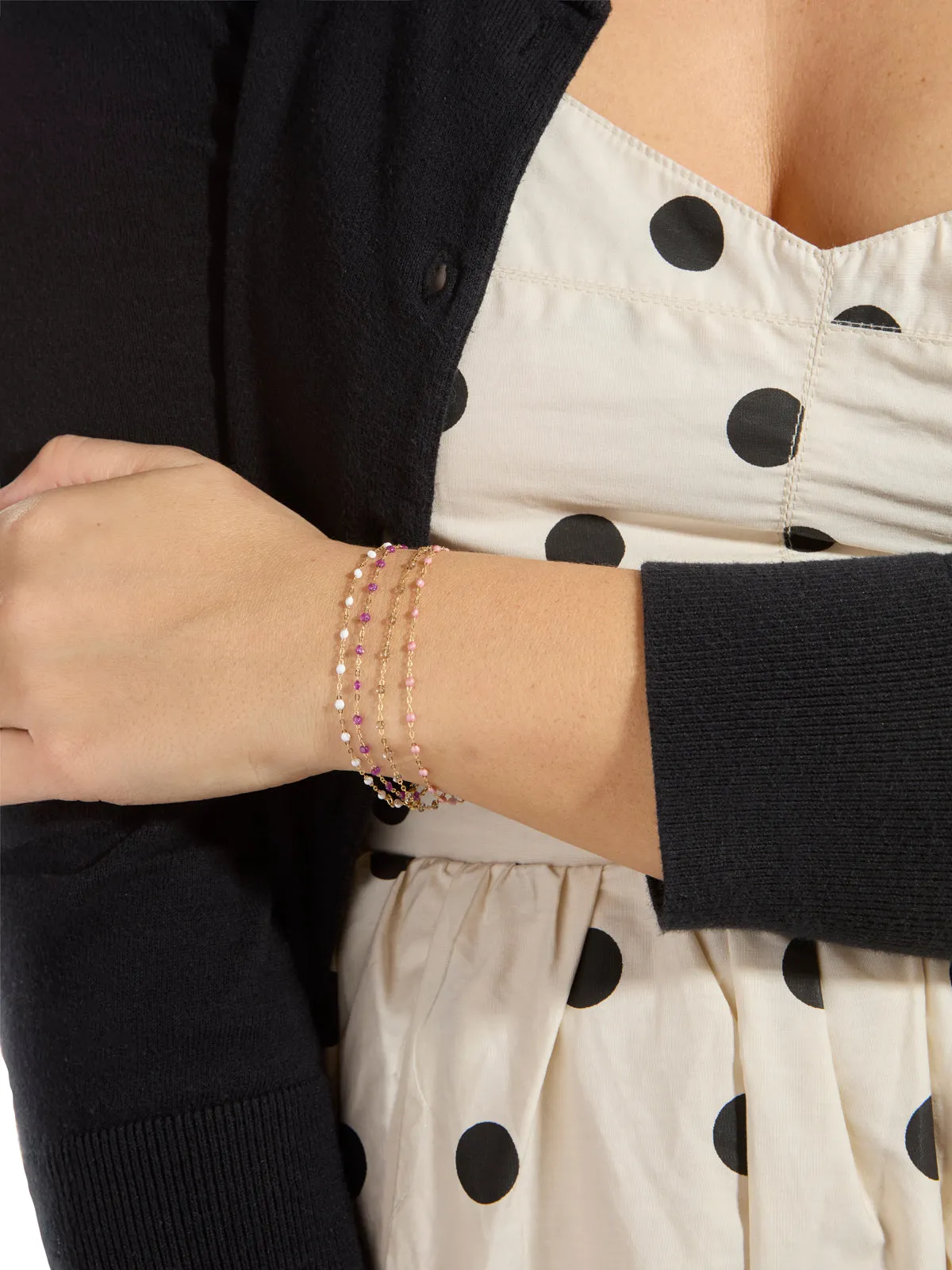 Classic Gigi Blush Resin Yellow Gold Bracelet sold by YLANG23 product image thumbnail 2