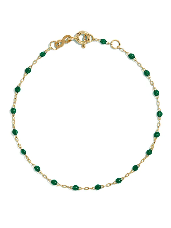 Classic Gigi Emerald Resin Yellow Gold Bracelet sold by YLANG23