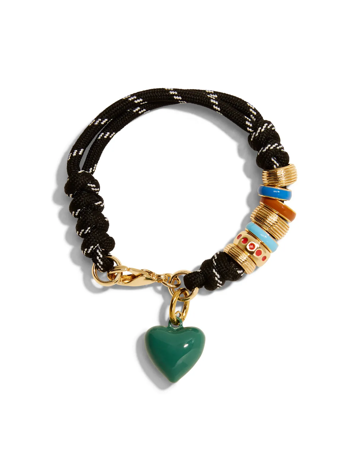The Black Super Size Cord Heart Charm Bracelet sold by YLANG23