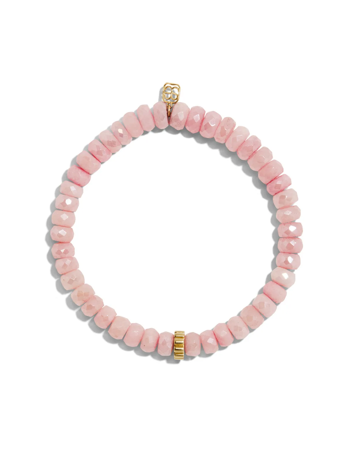 Scallop Rondelle On Mystic Pink Grapolite Beaded Bracelet sold by YLANG23