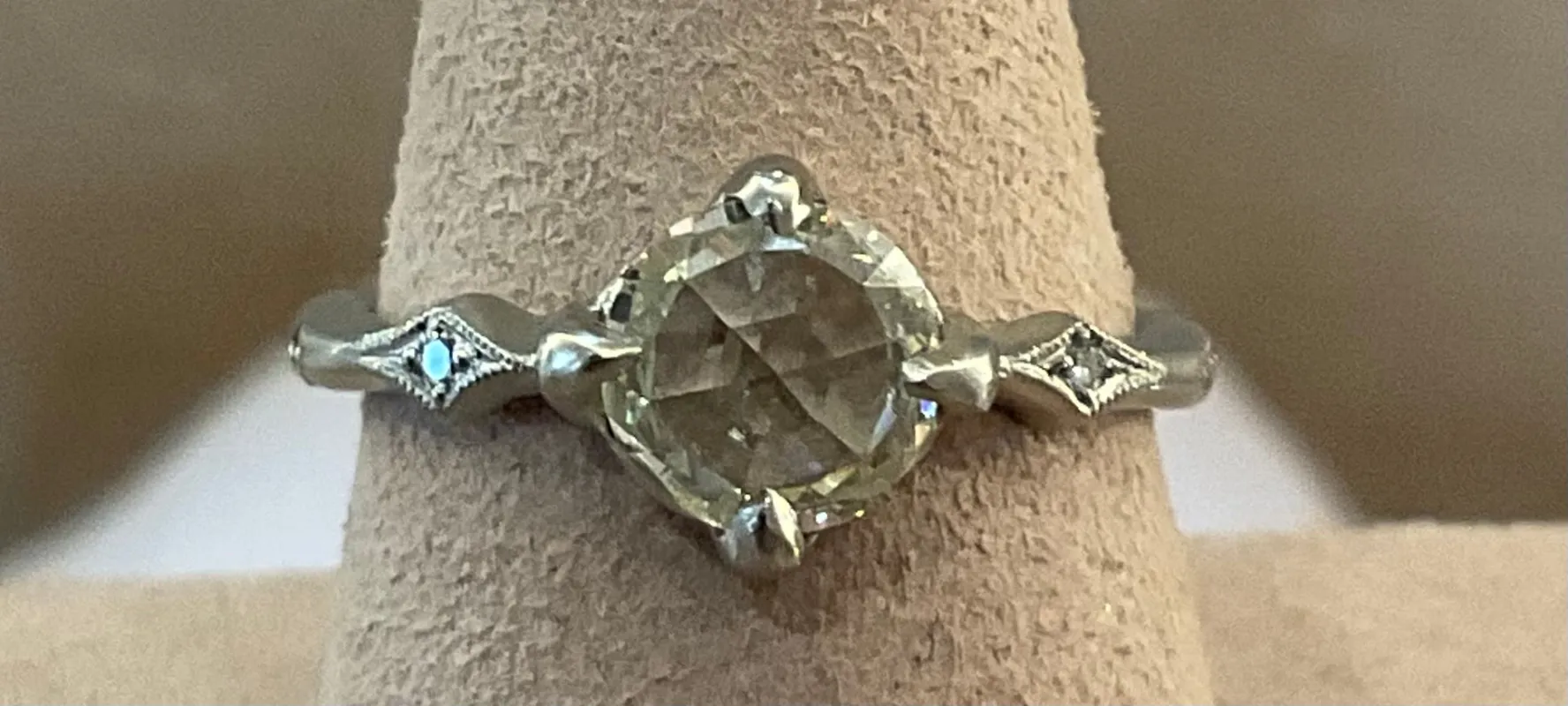 1.22ct Moghul Cut Diamond Ring with Matte Finish sold by YLANG23