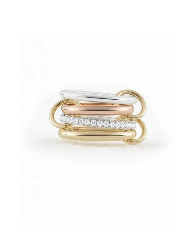 Cancer Deux MX Yellow, Rose, & Sterling Silver Diamond Ring sold by YLANG23