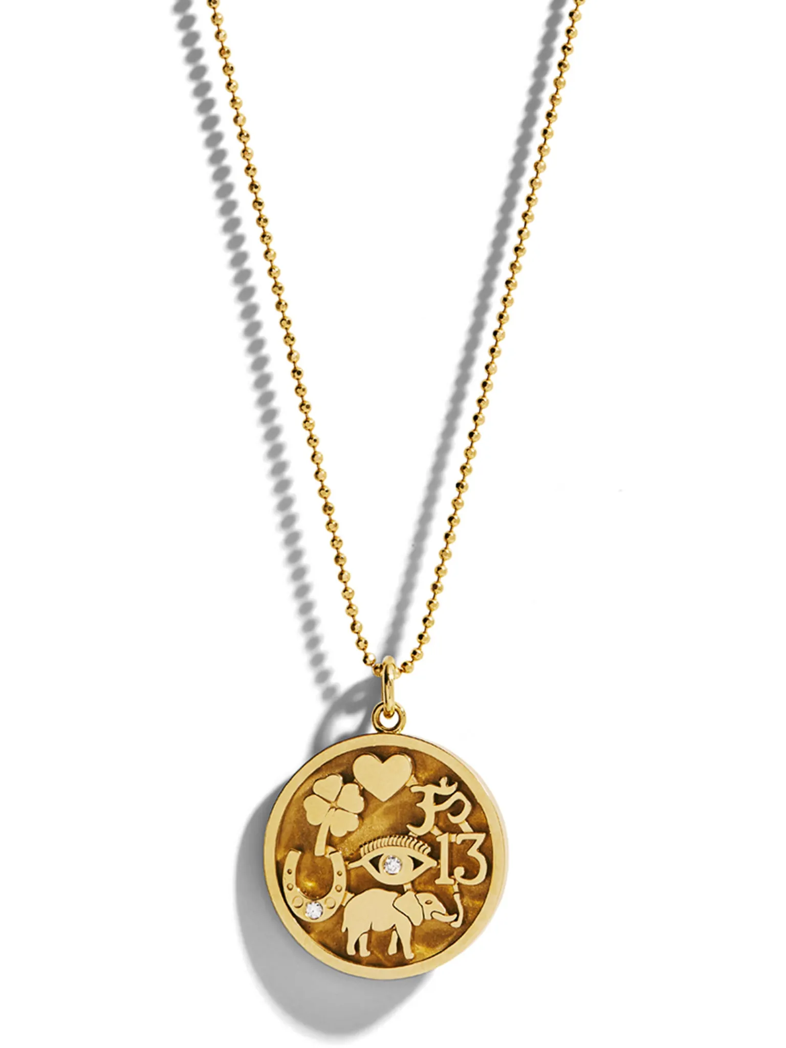 Good Luck Charm Yellow Gold Necklace sold by YLANG23