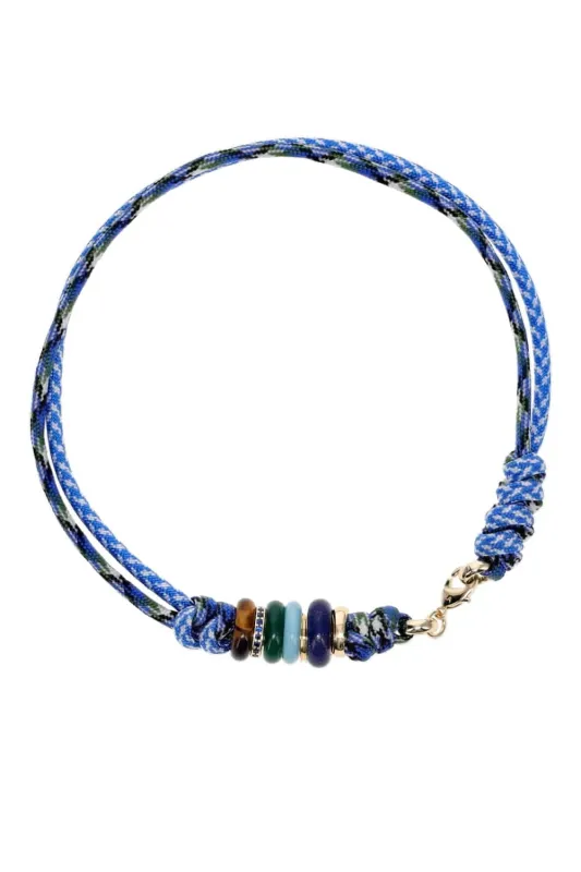 The Blue Supersize Happy Cord Necklace sold by YLANG23
