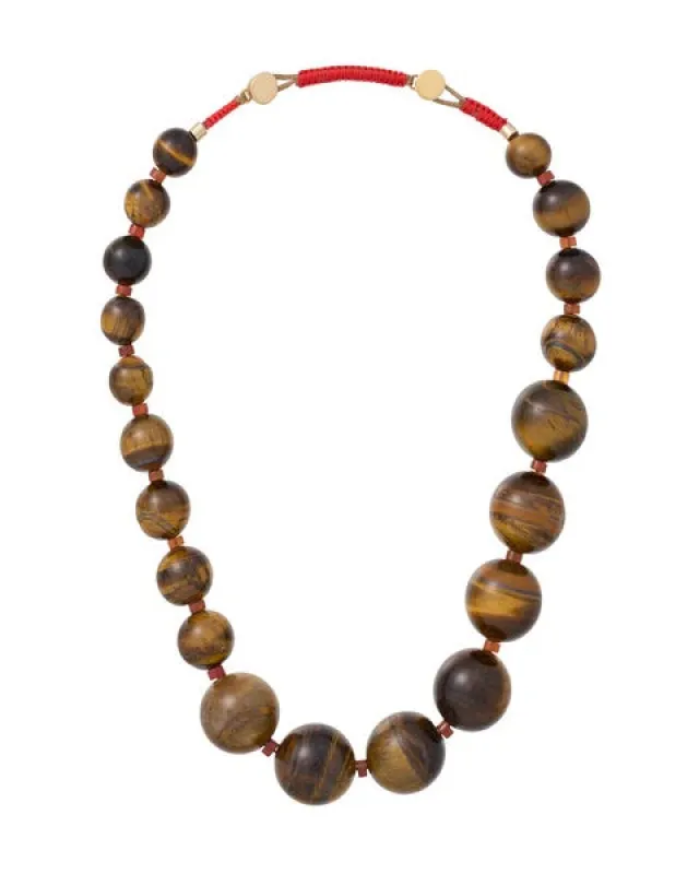 The Tiger's Eye Very Big Bead Necklace sold by YLANG23