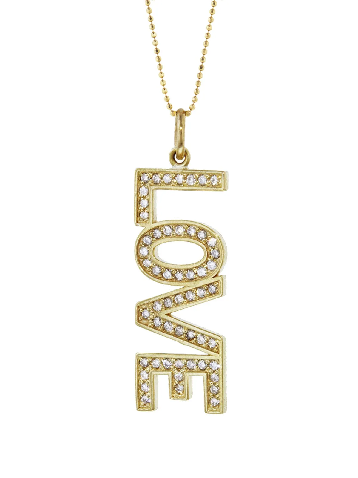 Diamond Uppercase Love Drop Necklace sold by YLANG23