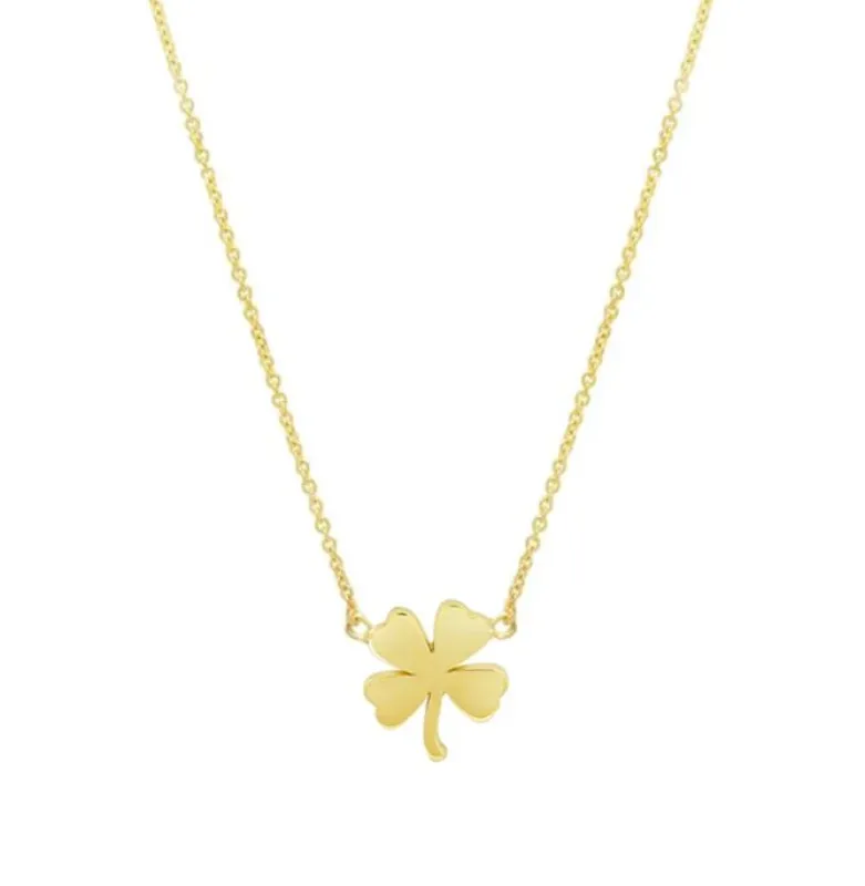 Mini Clover Yellow Gold Necklace sold by YLANG23