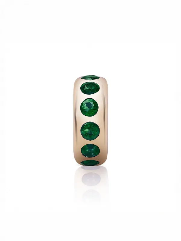 Small Emerald Yellow Gold Story Bead sold by YLANG23