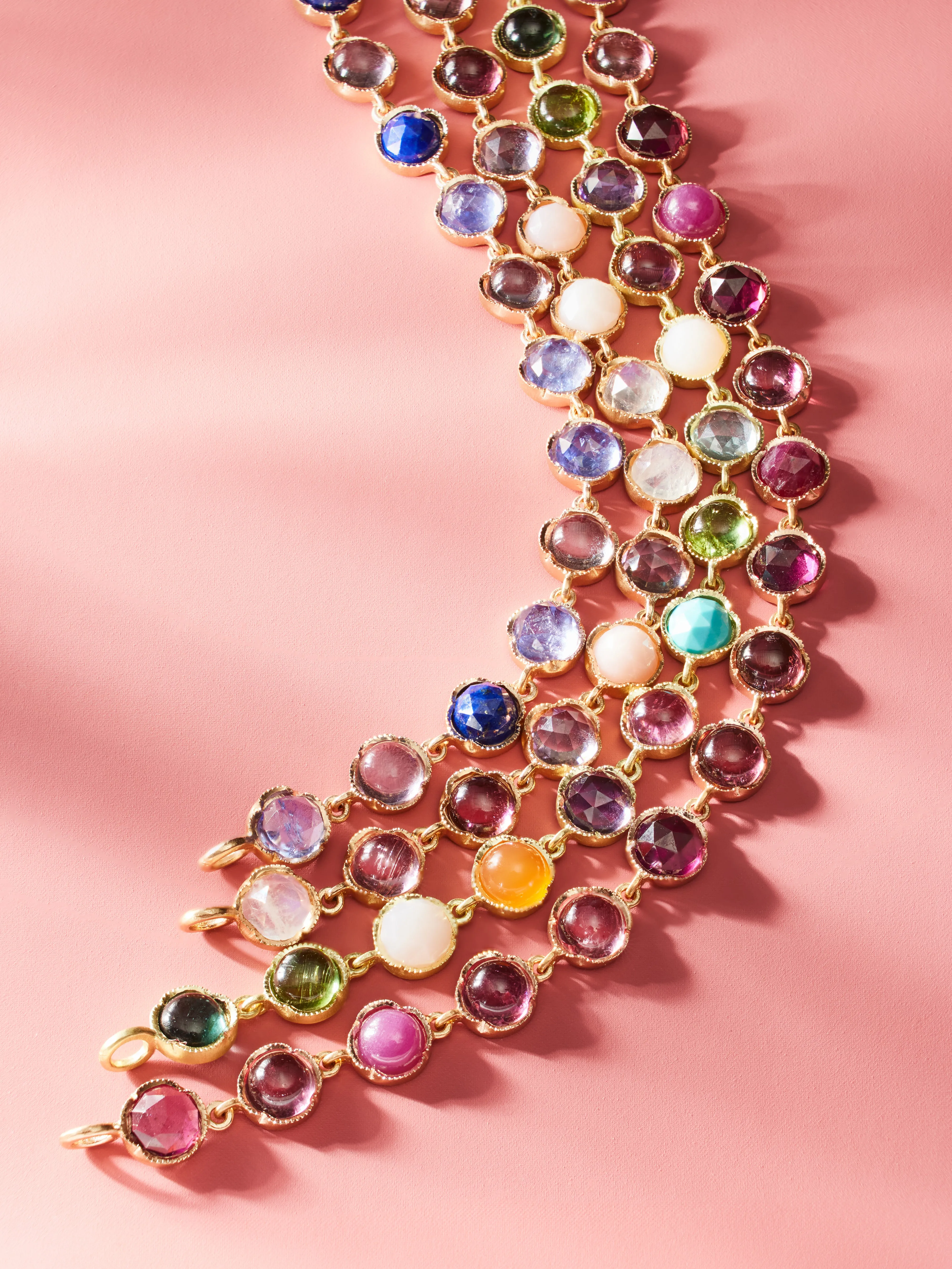 Rose Cut Labradorite Petite Classic Link Rose Gold Bracelet sold by YLANG23 product image thumbnail 5