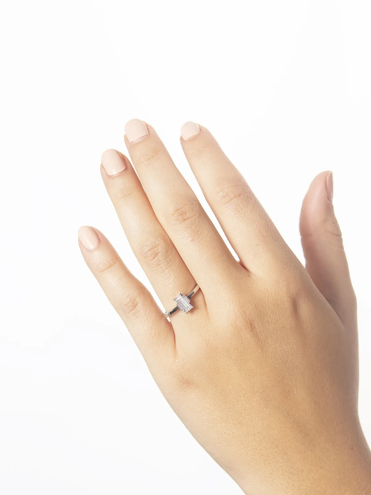 One-Of-A-Kind Emerald-Cut and Baguette Fireworks White Gold Ring sold by YLANG23 product image thumbnail 4