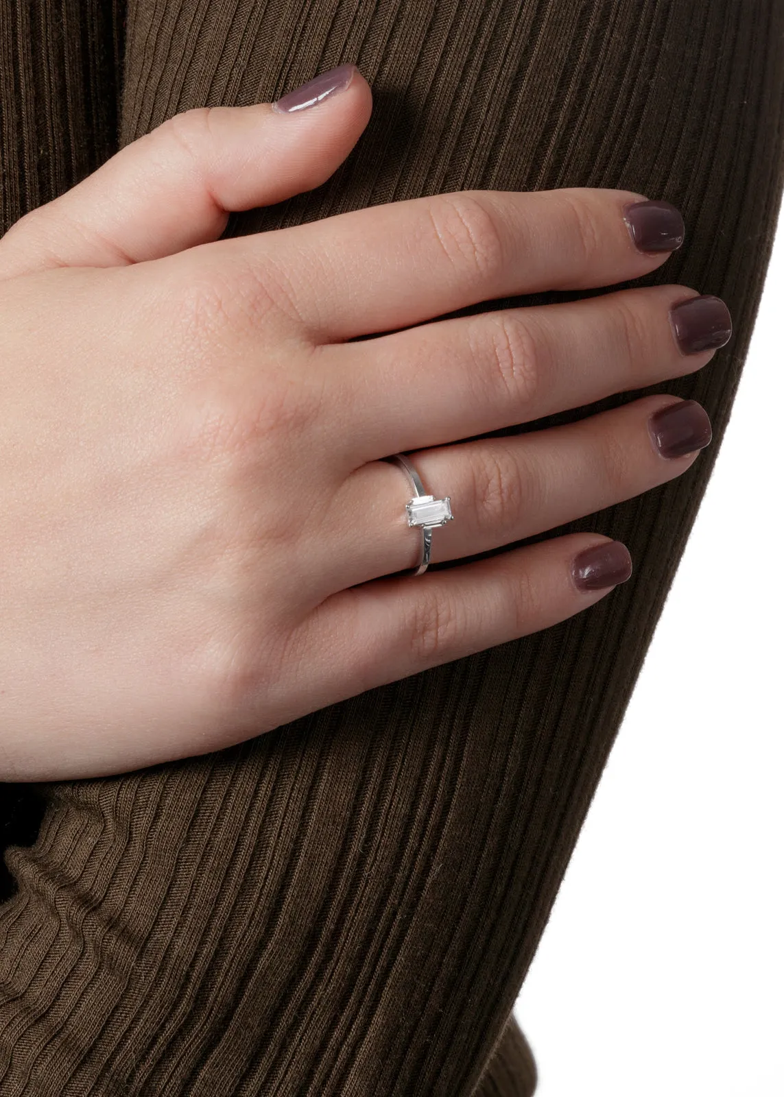 One-Of-A-Kind Emerald-Cut and Baguette Fireworks White Gold Ring sold by YLANG23 product image thumbnail 2