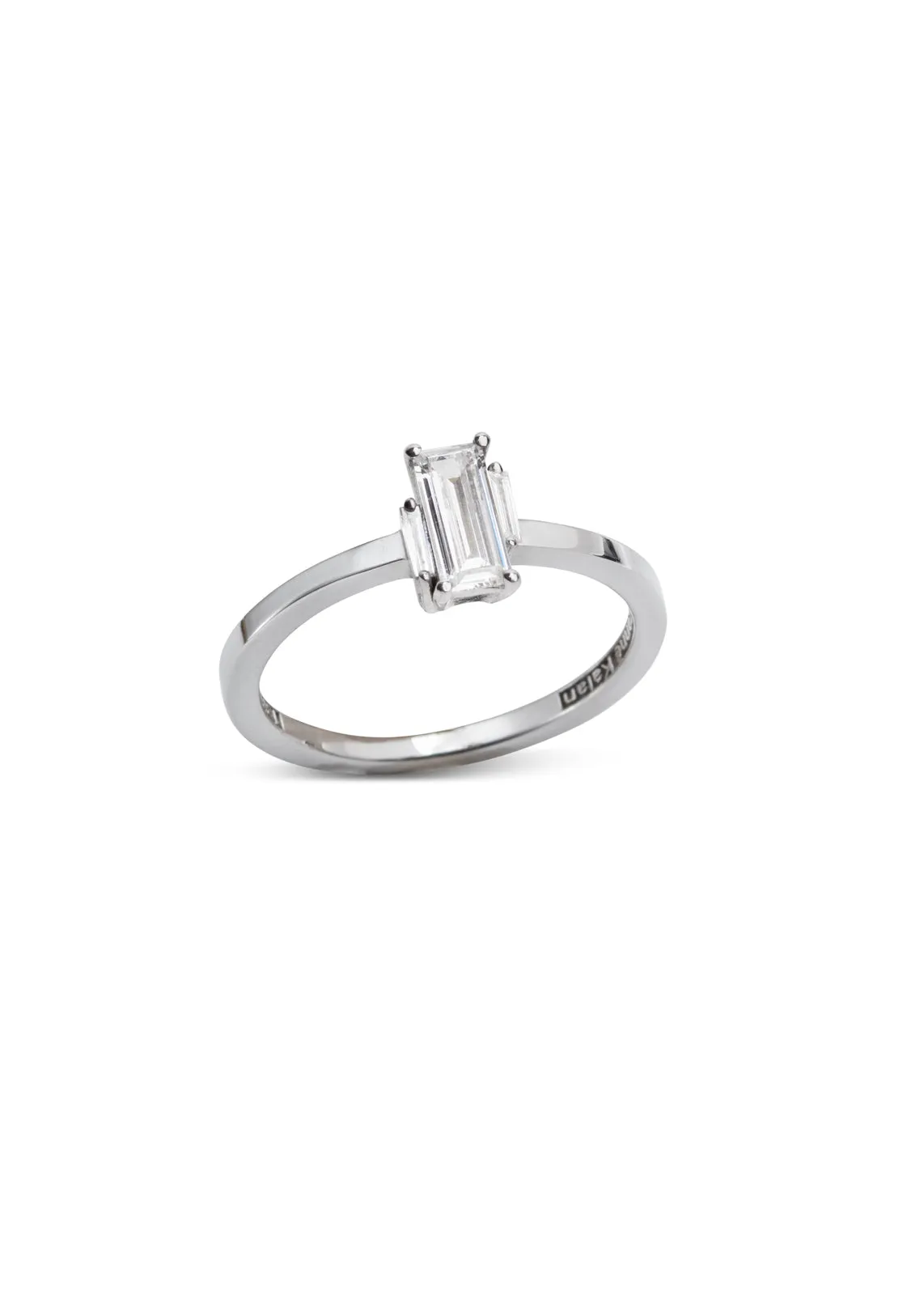One-Of-A-Kind Emerald-Cut and Baguette Fireworks White Gold Ring sold by YLANG23
