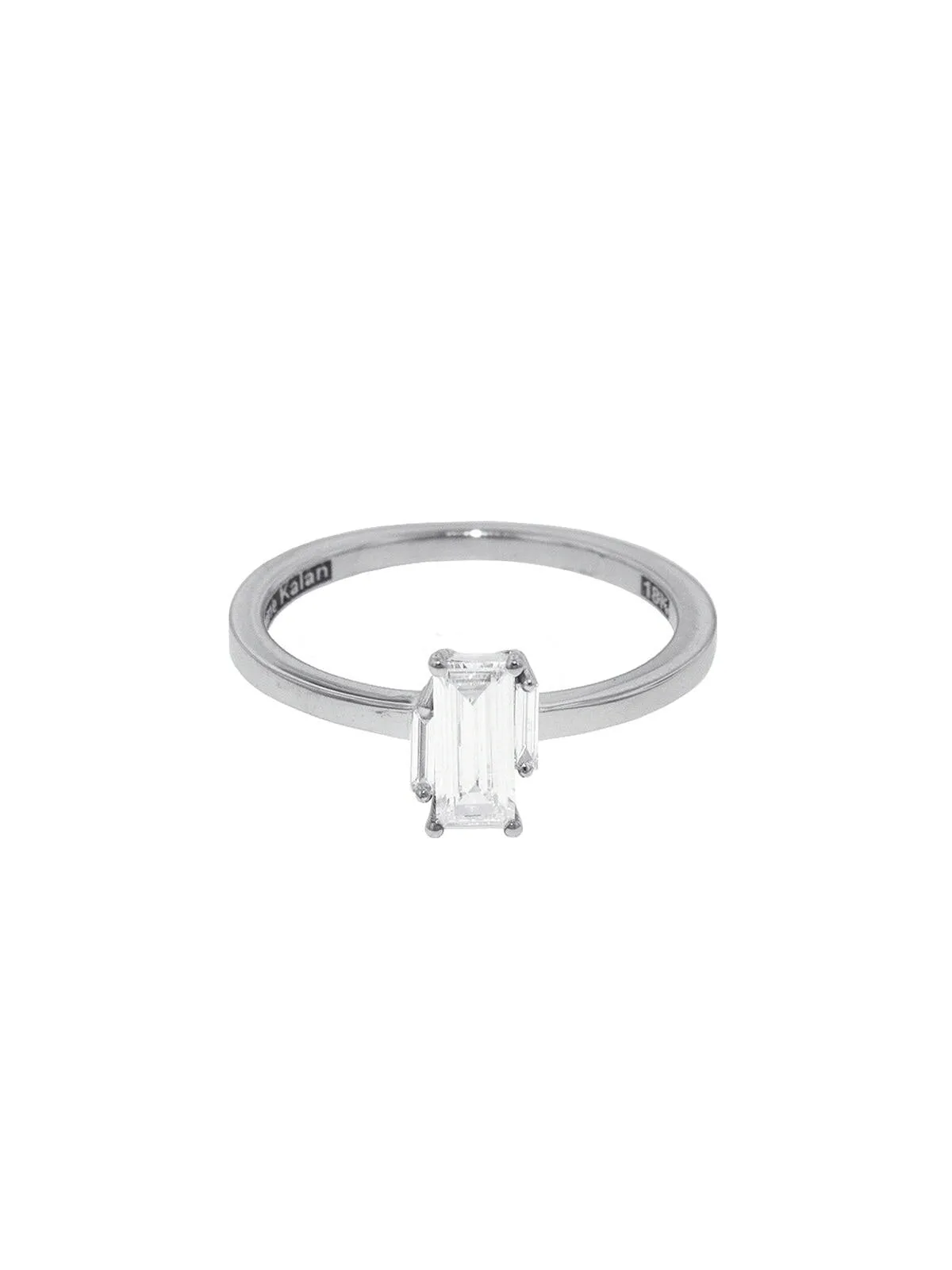 One-Of-A-Kind Emerald-Cut and Baguette Fireworks White Gold Ring sold by YLANG23 product image thumbnail 3