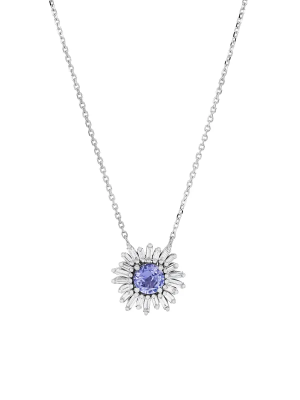 One of a Kind Light Blue Sapphire White Gold Necklace sold by YLANG23