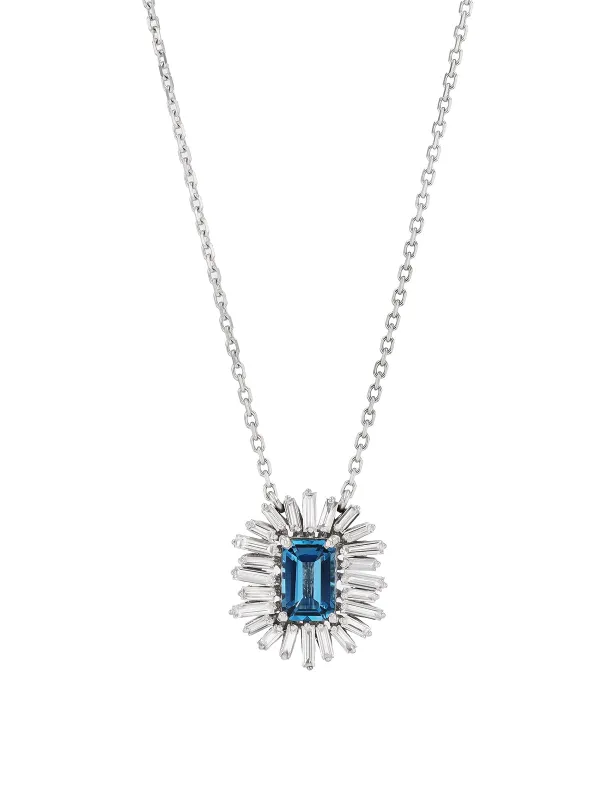 One of a Kind London Blue Topaz White Gold Necklace made by YLANG23