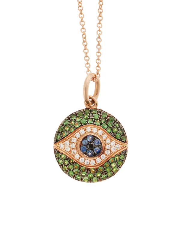 Dawn Evil Eye Rose Gold Pendant Necklace sold by YLANG23