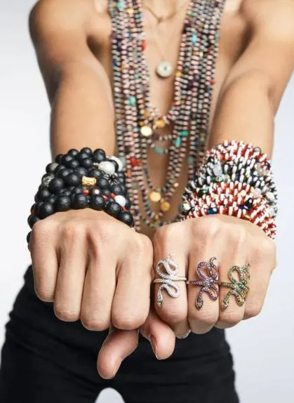 Striped Brown Agate & Multi Stone Beaded Bracelet sold by YLANG23 product image thumbnail 2