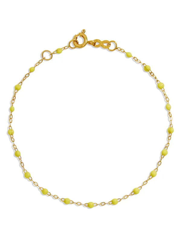 Classic Gigi Mimosa Resin Yellow Gold Bracelet sold by YLANG23