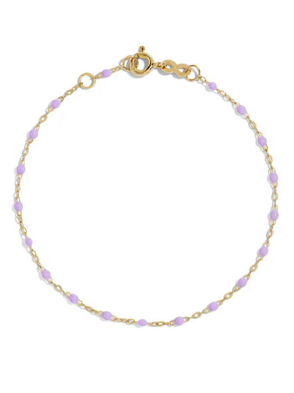 Classic Gigi Lilac Resin Yellow Gold Bracelet sold by YLANG23