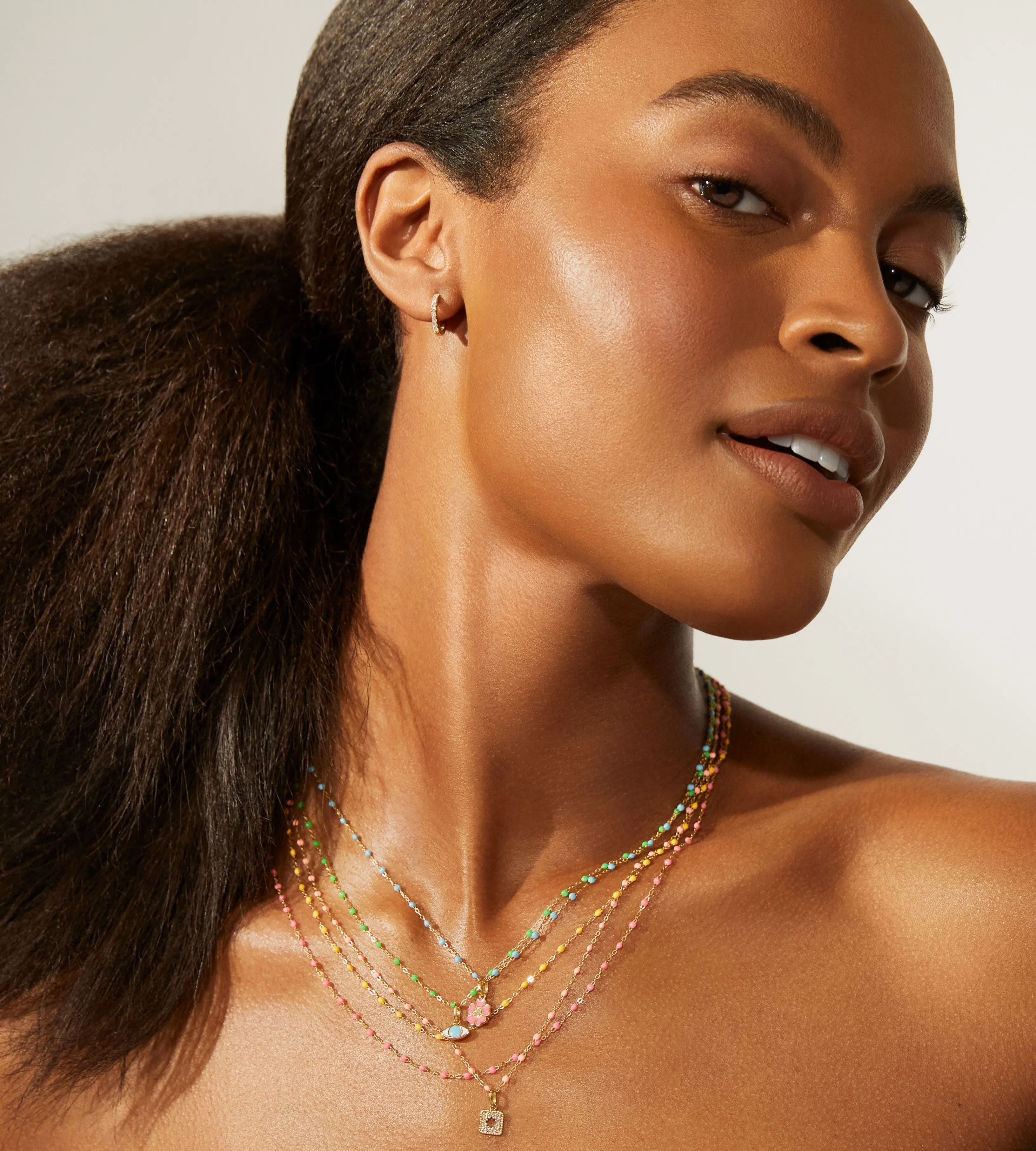 Classic Gigi Saumon Resin Yellow Gold Necklace sold by YLANG23 product image thumbnail 2
