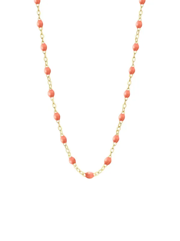 Classic Gigi Saumon Resin Yellow Gold Necklace made by Gigi Clozeau