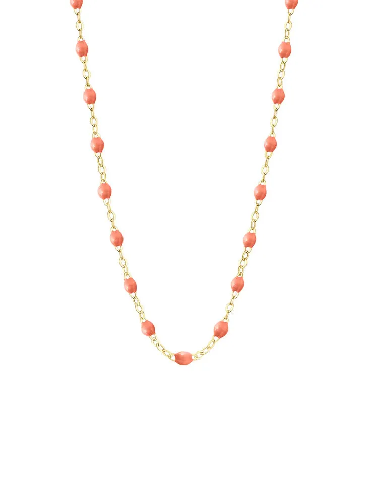 Classic Gigi Saumon Resin Yellow Gold Necklace sold by YLANG23