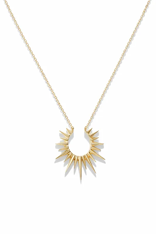 Small Sun Yellow Gold Necklace made by YLANG23