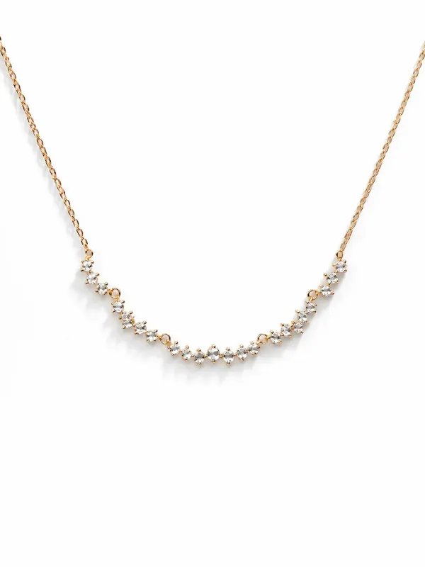 Long Twisted Rose Cut Diamond Yellow Gold Necklace sold by YLANG23