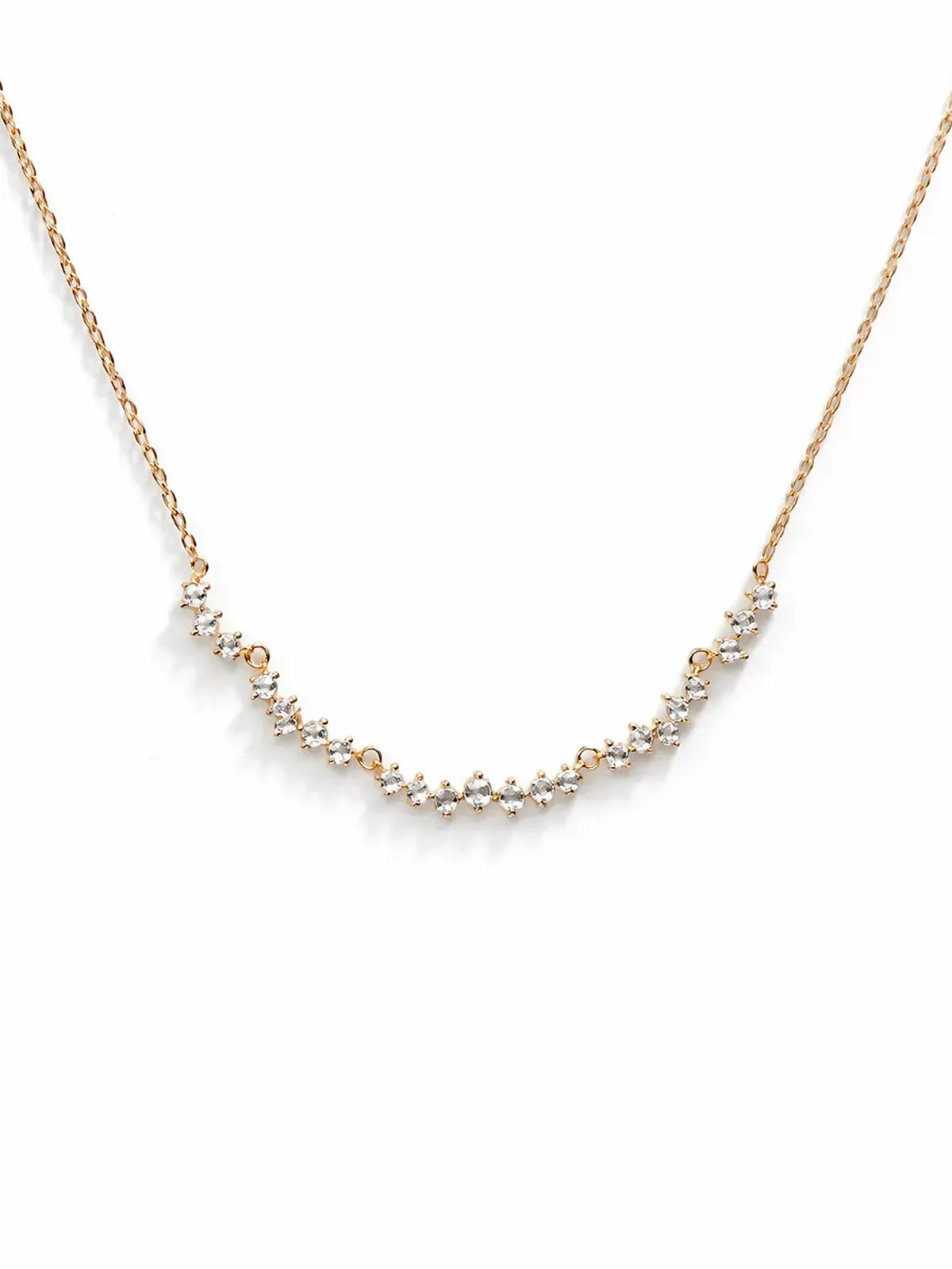 Long Twisted Rose Cut Diamond Yellow Gold Necklace sold by YLANG23