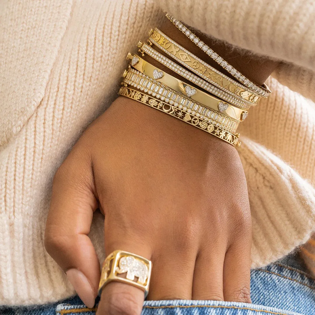 Open Icon Yellow Gold Hinge Bangle sold by YLANG23 product image thumbnail 2