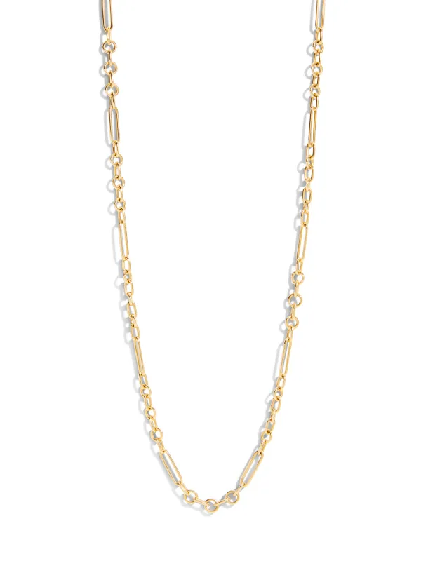 Fine Mixed Clip Yellow Gold Chain Necklace made by YLANG23