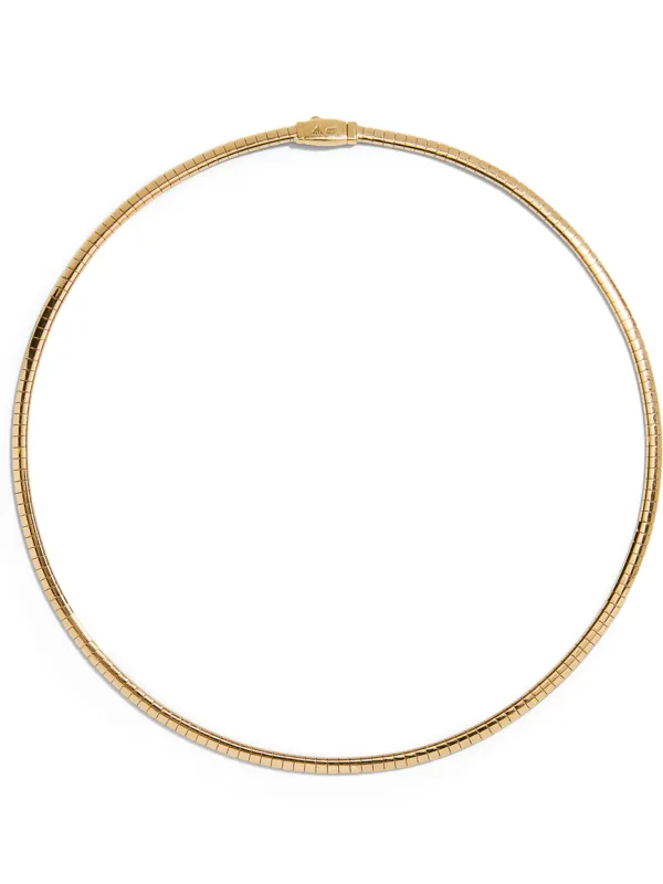 Small Sleek Collar Yellow Gold Necklace made by YLANG23