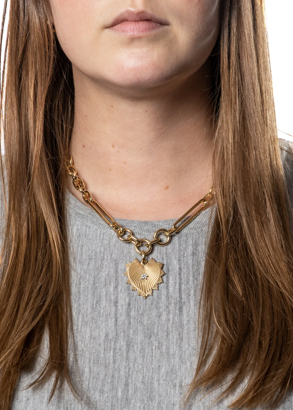 Mixed Oversized Convertible Clip Chain Yellow Gold Necklace sold by YLANG23 product image thumbnail 5