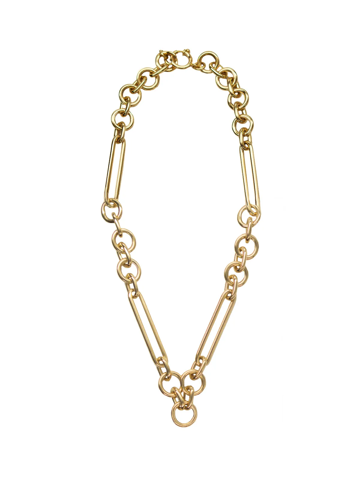 Mixed Oversized Convertible Clip Chain Yellow Gold Necklace sold by YLANG23 product image thumbnail 4