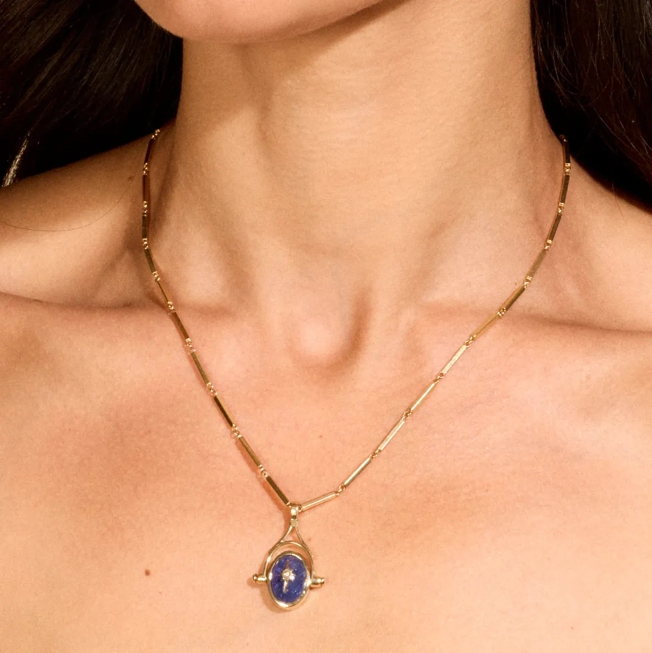 Spinning Tanzanite Yellow Gold Pendant sold by YLANG23 product image thumbnail 2