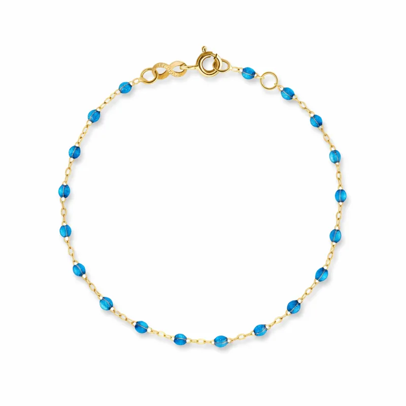 Classic Gigi Azur Resin Yellow Gold Bracelet made by Gigi Clozeau