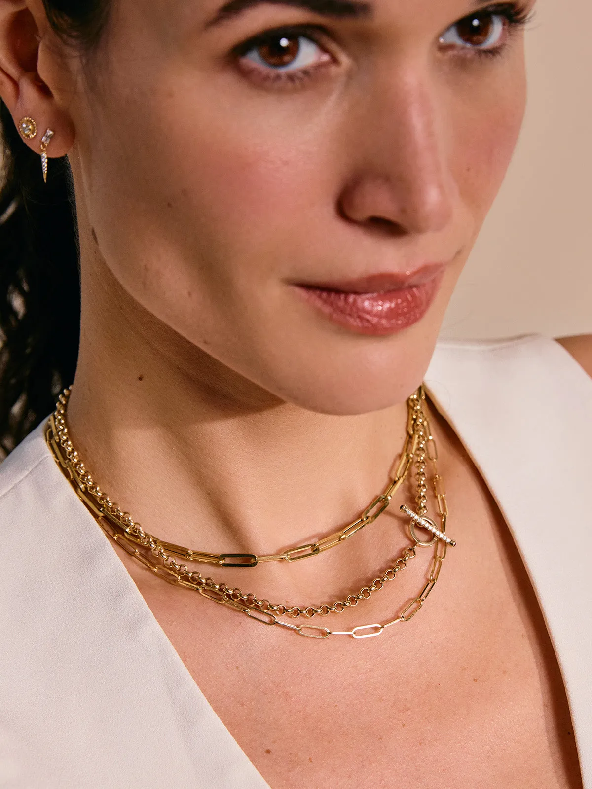 Small Paperclip Yellow Gold Chain sold by YLANG23 product image thumbnail 2