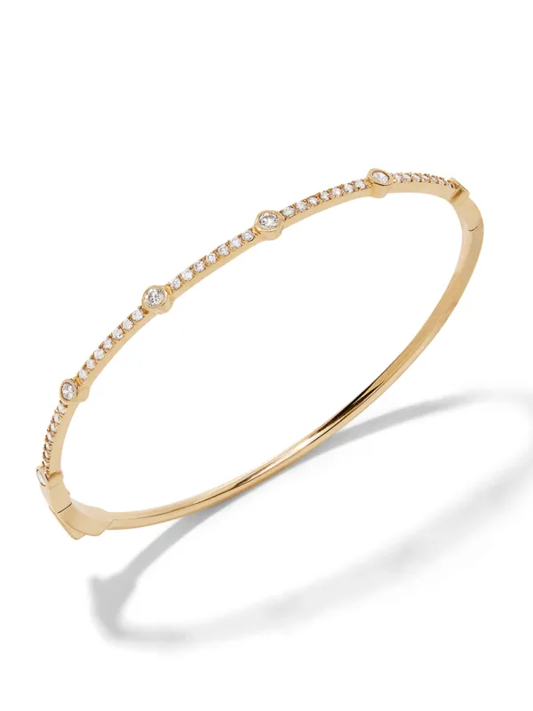 Sticks and Stones Yellow Gold Bangle Bracelet made by YLANG23
