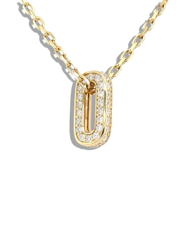 Diamond Legend Link Yellow Gold Necklace made by YLANG23