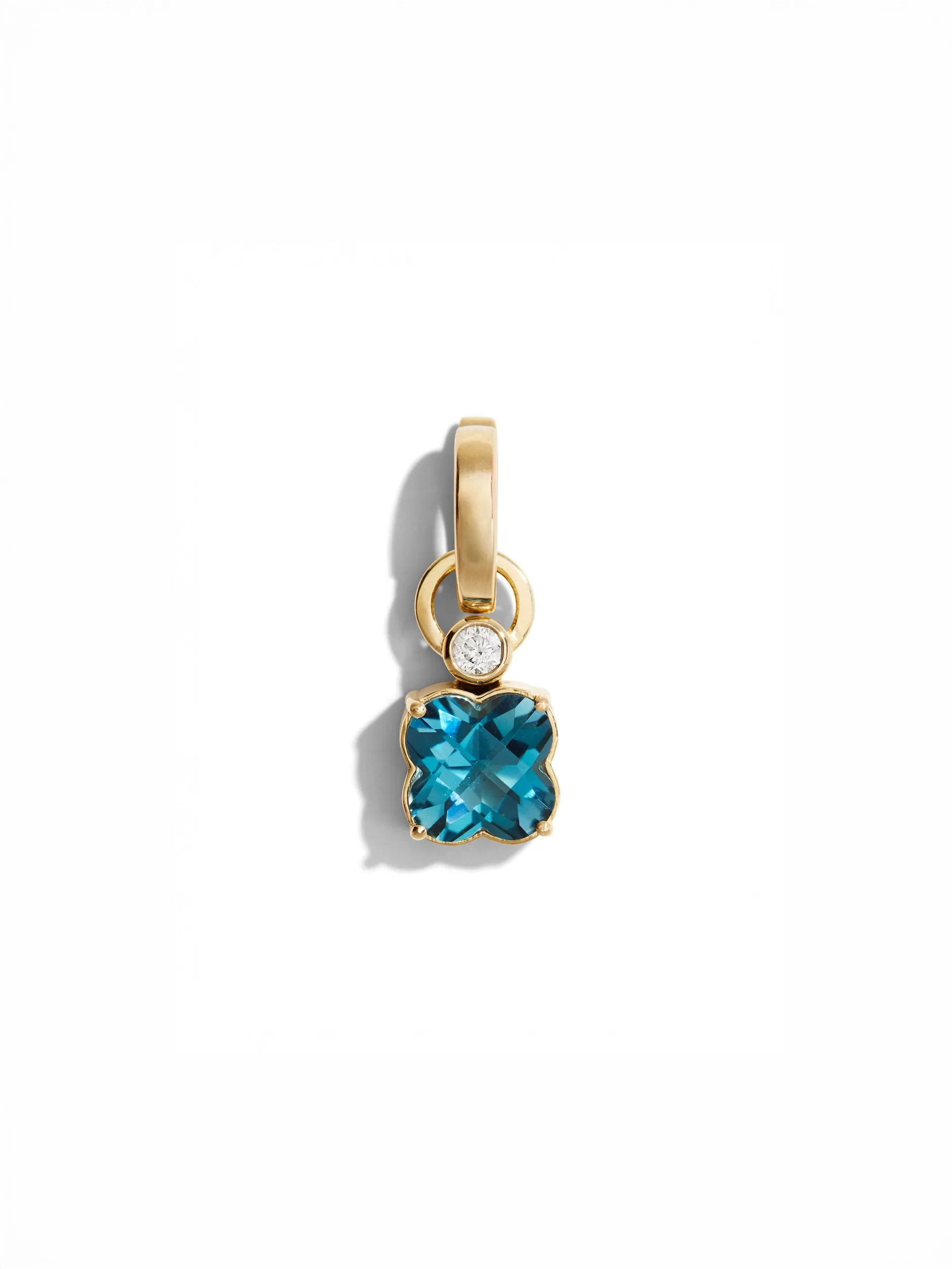 Full Circle Diamond & Clover London Blue Topaz Charm sold by YLANG23