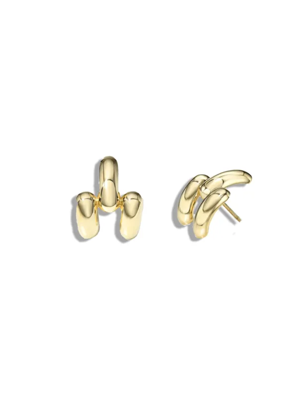 All Gold Balloon Magna Stud Earrings made by YLANG23