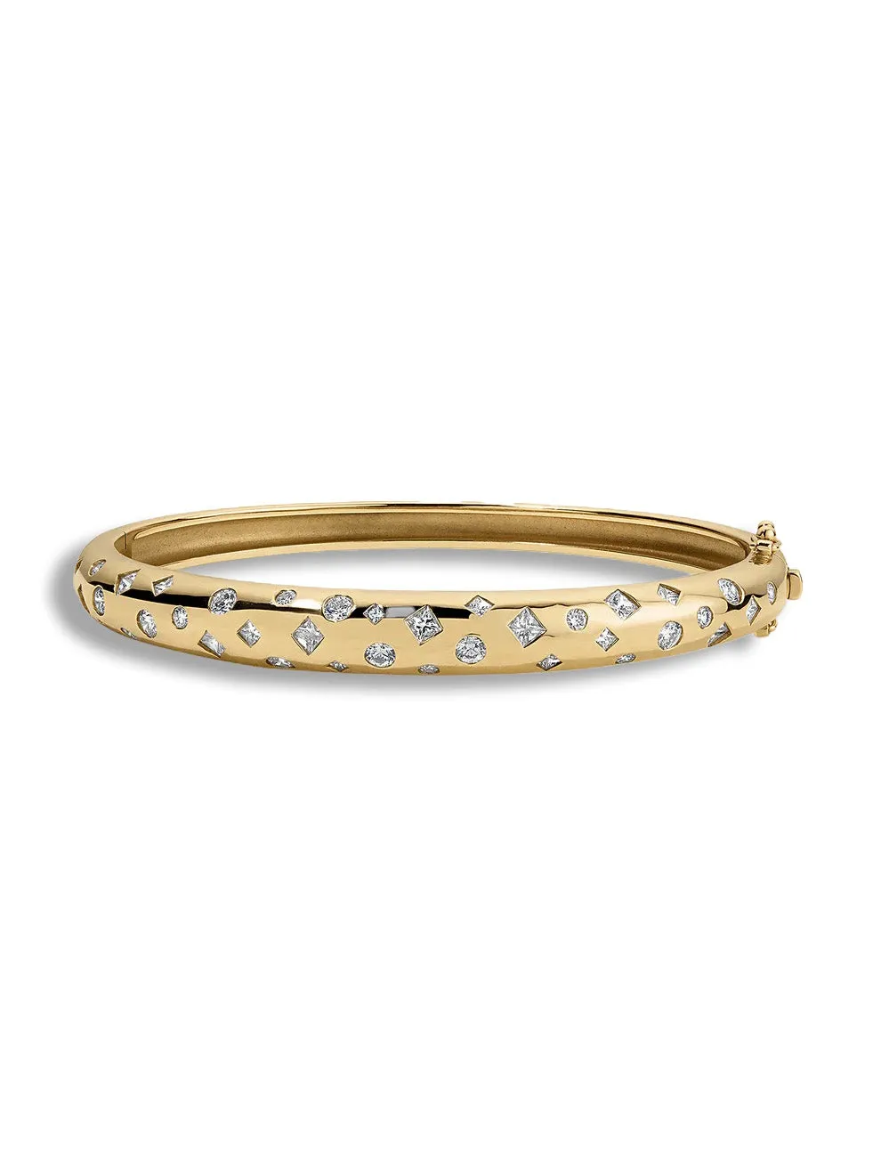 Diamond Confetti Yellow Gold Nomad Bangle sold by YLANG23