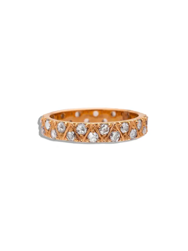 Stella Rose Cut Diamond Rose Gold Band made by YLANG23