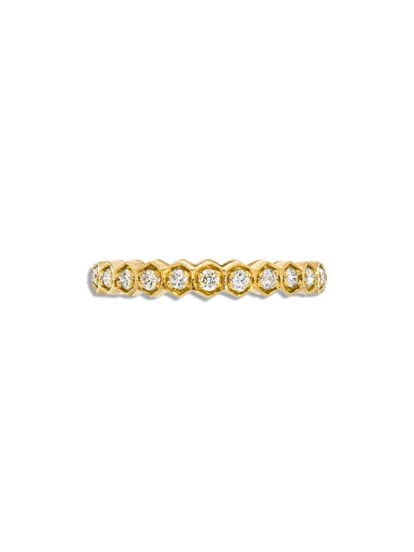 Regency Diamond Yellow Gold Band made by YLANG23