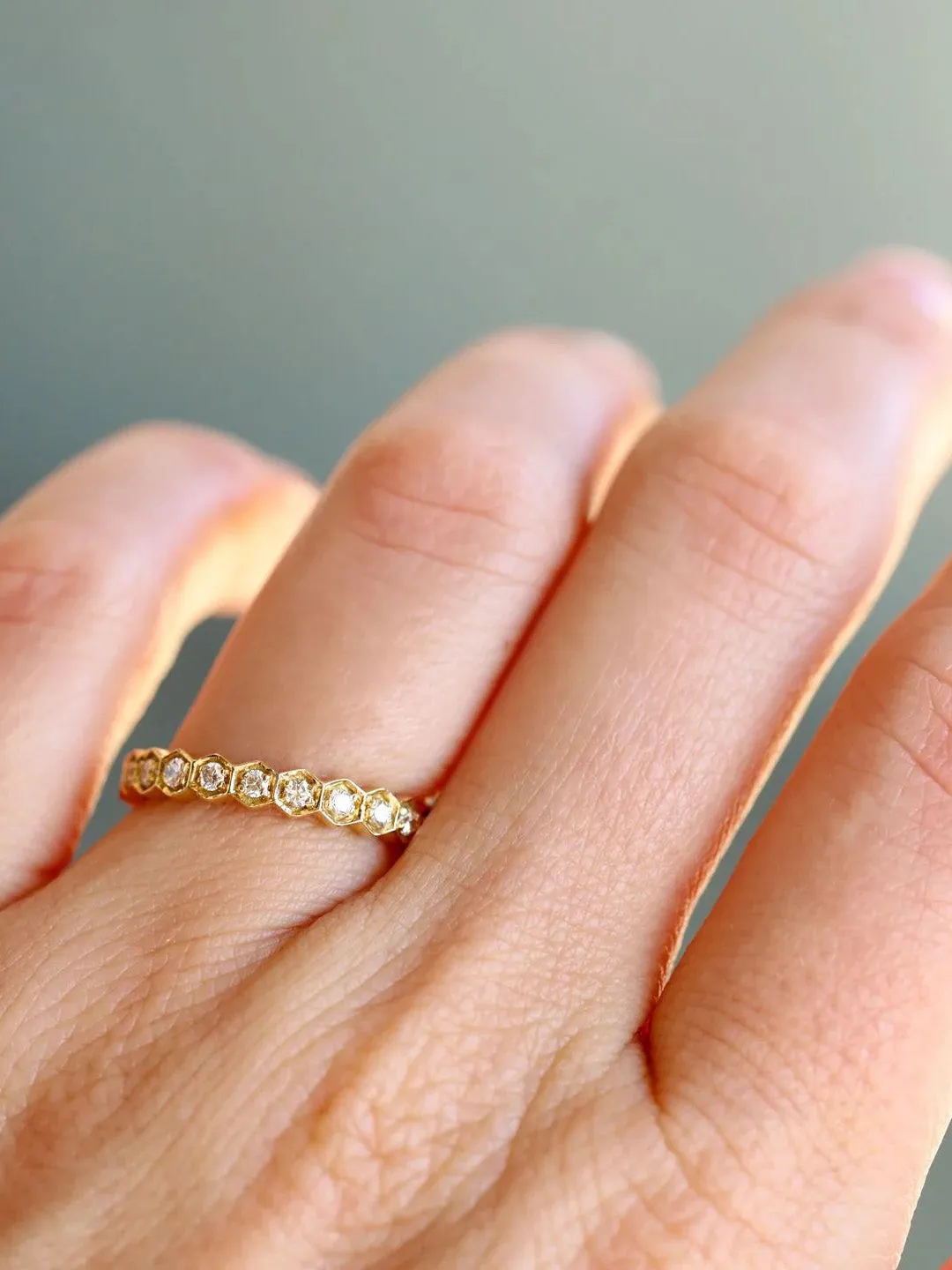 Regency Diamond Yellow Gold Band sold by YLANG23 product image thumbnail 2
