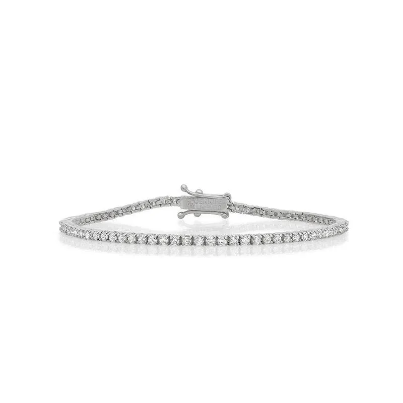 4 Prong Diamond White Gold Tennis Bracelet sold by YLANG23